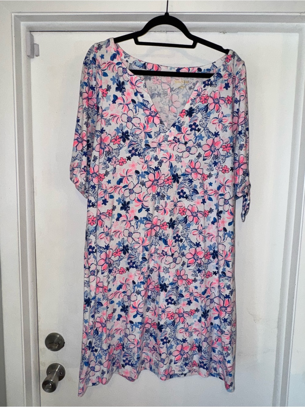 Lilly Pulitzer Floral V-Neck Women’s dress - Pink & Blue